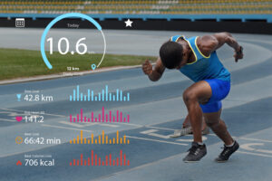 True Cost to Develop a Fantasy Sports App in 2025: Budget, Breakdown & How to Save 2 DevCrew I/O - full shot man doing sport with stats